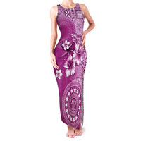 Cook Islands Family Matching Tank Maxi Dress and Hawaiian Shirt Fandango Hibiscus And Stars LT05 Mom's Dress Fandango - Polynesian Pride