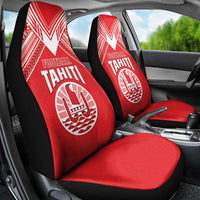 Tahiti Football Car Seat Cover Coat Of Arms Polynesian Tribal Pattern LT05 - Polynesian Pride