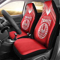 Tahiti Football Car Seat Cover Coat Of Arms Polynesian Tribal Pattern LT05 - Polynesian Pride
