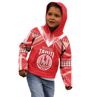 Custom Tahiti Football Kid Hoodie Coat Of Arms Polynesian Tribal Pattern LT05 - Polynesian Pride