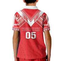 Custom Tahiti Football Kid Polo Shirt Coat Of Arms Polynesian Tribal Pattern LT05 - Polynesian Pride