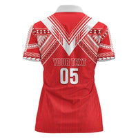 Custom Tahiti Football Women Polo Shirt Coat Of Arms Polynesian Tribal Pattern LT05 - Polynesian Pride