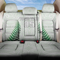 Custom New Zealand Fern Football Back Car Seat Cover Simple Style LT05 One Size White - Polynesian Pride