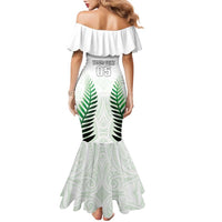 Custom New Zealand Fern Football Family Matching Mermaid Dress and Hawaiian Shirt Simple Style LT05 - Polynesian Pride