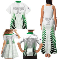 Custom New Zealand Fern Football Family Matching Tank Maxi Dress and Hawaiian Shirt Simple Style LT05 - Polynesian Pride