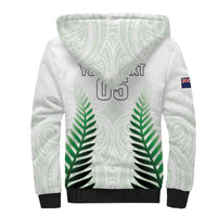 Custom New Zealand Fern Football Sherpa Hoodie Simple Style LT05 - Polynesian Pride