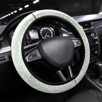 New Zealand Fern Football Steering Wheel Cover Simple Style LT05 Universal Fit White - Polynesian Pride