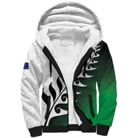 Custom New Zealand Football Sherpa Hoodie Go Aotearoa LT05 Unisex Green - Polynesian Pride