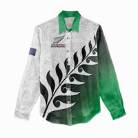 Custom New Zealand Football Women Casual Shirt Go Aotearoa