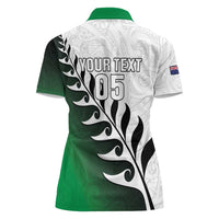 Custom New Zealand Football Women Polo Shirt Go Aotearoa LT05 - Polynesian Pride