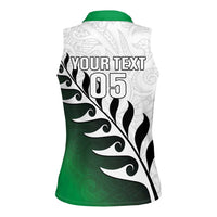 Custom New Zealand Football Women Sleeveless Polo Shirt Go Aotearoa LT05 - Polynesian Pride