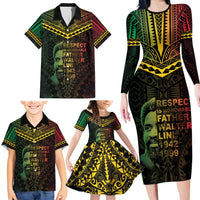 Happy Vanuatu Father Lini Day Family Matching Long Sleeve Bodycon Dress and Hawaiian Shirt LT05 - Polynesian Pride