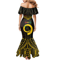 Happy Vanuatu Father Lini Day Family Matching Mermaid Dress and Hawaiian Shirt LT05 - Polynesian Pride