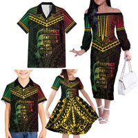 Happy Vanuatu Father Lini Day Family Matching Off The Shoulder Long Sleeve Dress and Hawaiian Shirt LT05 - Polynesian Pride