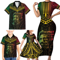 Happy Vanuatu Father Lini Day Family Matching Short Sleeve Bodycon Dress and Hawaiian Shirt LT05 - Polynesian Pride