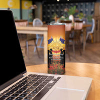 ANZAC Day Skinny Tumbler Remembrance Tribute Soldiers And Poppy Field LT05 - Polynesian Pride