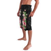 Hawaii Tropical Flowers Lavalava Black Polynesian Tattoo Art