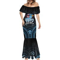 Personalised Happy Fiji Day 1970 Mermaid Dress Flag Grunge Style