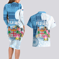 Fiji Day Couples Matching Long Sleeve Bodycon Dress and Hawaiian Shirt Proud To Be Fijian LT05 - Polynesian Pride