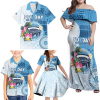 Fiji Day Family Matching Off Shoulder Maxi Dress and Hawaiian Shirt Proud To Be Fijian LT05 - Polynesian Pride