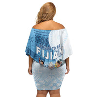 Fiji Day Family Matching Off Shoulder Short Dress and Hawaiian Shirt Proud To Be Fijian LT05 - Polynesian Pride