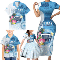 Fiji Day Family Matching Short Sleeve Bodycon Dress and Hawaiian Shirt Proud To Be Fijian LT05 - Polynesian Pride
