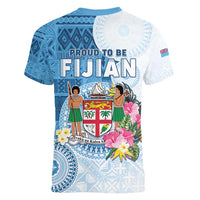 Fiji Day Women V-Neck T-Shirt Proud To Be Fijian LT05 - Polynesian Pride