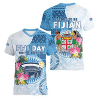 Fiji Day Women V-Neck T-Shirt Proud To Be Fijian LT05 - Polynesian Pride