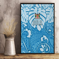 Fiji Spring Break Canvas Wall Art Fijian Tapa Pattern Blue LT05 - Polynesian Pride