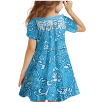 Personalized Fiji Spring Break Family Matching Mermaid Dress and Hawaiian Shirt Fijian Tapa Pattern Blue LT05 - Polynesian Pride