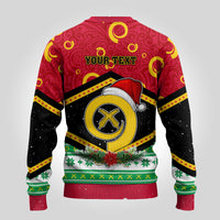 Personalised Vanuatu Christmas Ugly Christmas Sweater Santa God Yumi LT05 - Polynesian Pride
