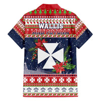 Wallis and Futuna Christmas Family Matching Puletasi and Hawaiian Shirt Poinsettia Joyeux Noel LT05 - Polynesian Pride