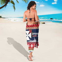 Wallis and Futuna Christmas Sarong Poinsettia Joyeux Noel