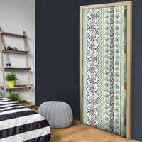 Hawaii Makahiki Turtle Door Cover Green Tapa Pattern - Polynesian Pride
