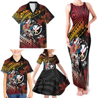 Hawaii And Japan Family Matching Tank Maxi Dress and Hawaiian Shirt Koi Fish With Kanaka Maoli LT05 - Polynesian Pride