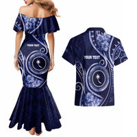 Personalised FSM Chuuk Couples Matching Mermaid Dress and Hawaiian Shirt Ocean Floral Pattern LT05 - Polynesian Pride