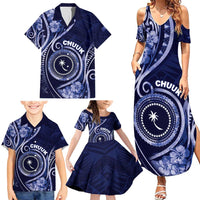 Personalised FSM Chuuk Family Matching Summer Maxi Dress and Hawaiian Shirt Ocean Floral Pattern LT05 - Polynesian Pride