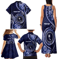 Personalised FSM Chuuk Family Matching Tank Maxi Dress and Hawaiian Shirt Ocean Floral Pattern LT05 - Polynesian Pride