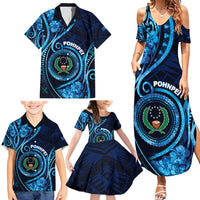 Personalised FSM Pohnpei Family Matching Summer Maxi Dress and Hawaiian Shirt Ocean Floral Pattern LT05 - Polynesian Pride