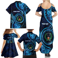 Personalised FSM Pohnpei Family Matching Summer Maxi Dress and Hawaiian Shirt Ocean Floral Pattern LT05 - Polynesian Pride