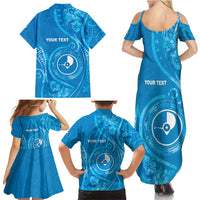 Personalised FSM Yap Family Matching Summer Maxi Dress and Hawaiian Shirt Ocean Floral Pattern LT05 - Polynesian Pride