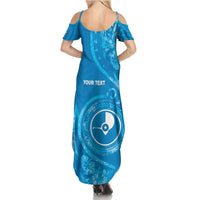 Personalised FSM Yap Family Matching Summer Maxi Dress and Hawaiian Shirt Ocean Floral Pattern LT05 - Polynesian Pride