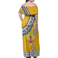 Personalised Anastasis College Family Matching Off Shoulder Maxi Dress and Hawaiian Shirt Tonga Unique Style LT05 - Polynesian Pride