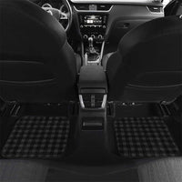 Hawaii Ukulele Car Mats Tropical Flowers With Palaka Effect Black Version - Polynesian Pride