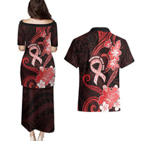 Heart Health Awareness Couples Matching Puletasi and Hawaiian Shirt Warrior Wears Red Polynesian Style LT05 - Polynesian Pride