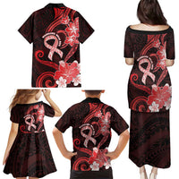 Heart Health Awareness Family Matching Puletasi and Hawaiian Shirt Warrior Wears Red Polynesian Style LT05 - Polynesian Pride