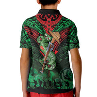 New Zealand ANZAC Day Kid Polo Shirt Aotearoa Hei Tiki LT05 - Polynesian Pride