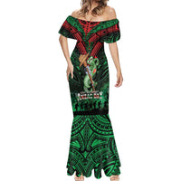 New Zealand ANZAC Day Mermaid Dress Aotearoa Hei Tiki LT05 - Polynesian Pride