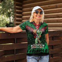 New Zealand ANZAC Day Women Polo Shirt Aotearoa Hei Tiki LT05 - Polynesian Pride