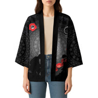 Cook Islands ANZAC Day Kimono Soldier Silhouette Remembrance